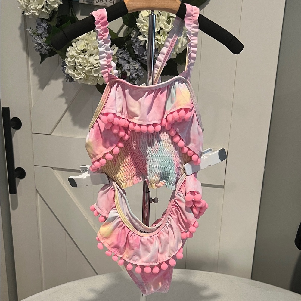Nicole Miller Kids Swim Bikini - Pink and White
